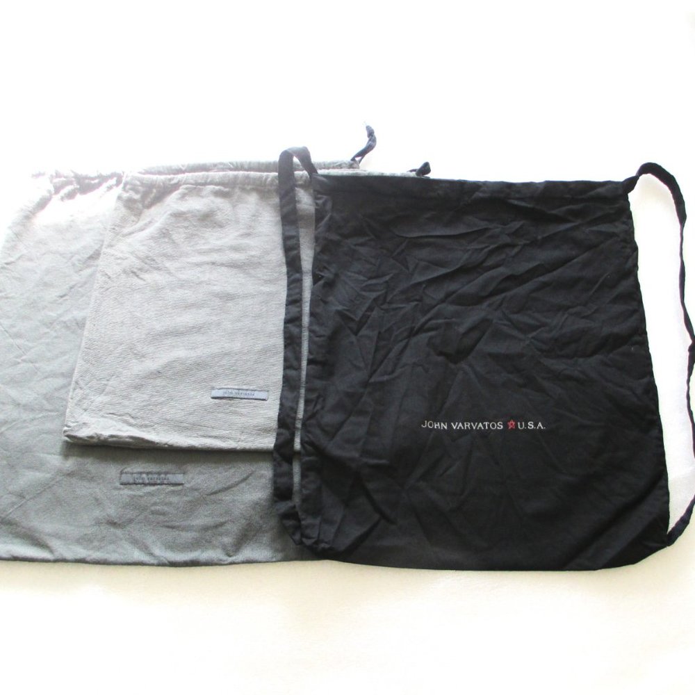 BUNDLE OF 3 JOHN VARVATOS DRAWSTRING & BACKPACK DUSTBAGS